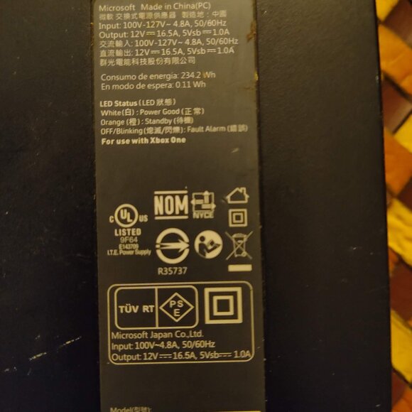 Microsoft‎ Xbox One Official OEM AC Adapter Power Supply (A13-203N1A) - Picture 3 of 3